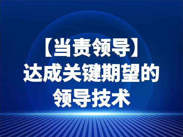 当责领导-达成关键期望的领导技术